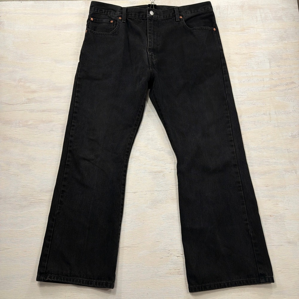 Levi's Jeans 517 Bootcut W40 L30 Classic 5-Pocket Black Denim Mens